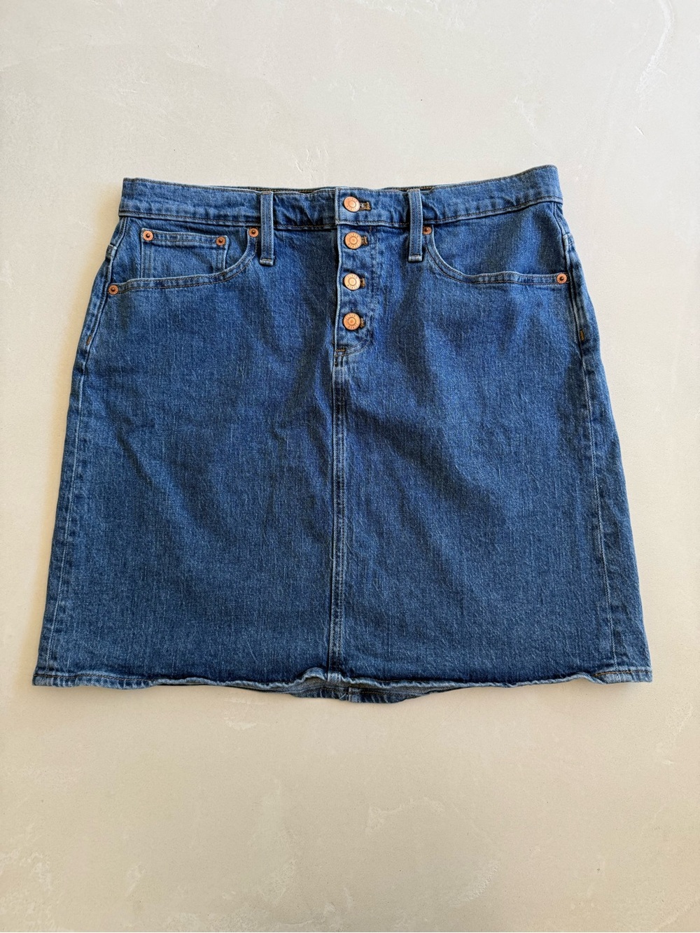 J. Crew Button Fly Denim Mini Skirt 31 - Picture 2 of 5